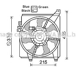 HY7534 AVA+QUALITY+COOLING Fan, radiator