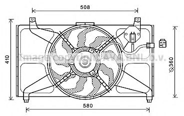 HY7537 AVA+QUALITY+COOLING Cooling System Fan, radiator