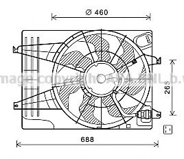 HY7540 AVA+QUALITY+COOLING Cooling System Fan, radiator