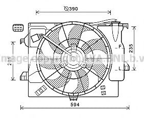 HY7541 AVA+QUALITY+COOLING Cooling System Fan, radiator