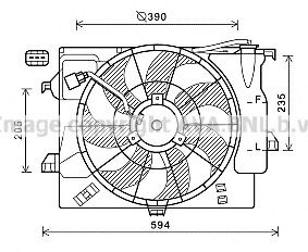 HY7546 AVA+QUALITY+COOLING Cooling System Fan, radiator