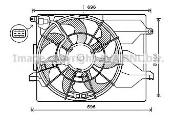 HY7549 AVA+QUALITY+COOLING Cooling System Fan, radiator