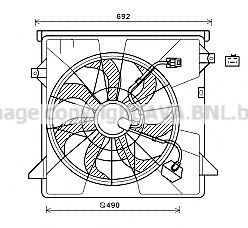 HY7557 AVA+QUALITY+COOLING Fan, radiator