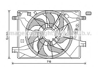 HY7558 AVA+QUALITY+COOLING Fan, radiator