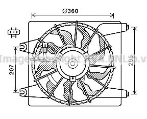 HY7560 AVA+QUALITY+COOLING Cooling System Fan, radiator
