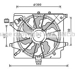 HY7563 AVA+QUALITY+COOLING Fan, radiator