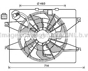 HY7566 AVA+QUALITY+COOLING Cooling System Fan, radiator