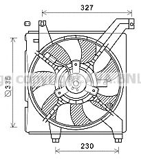 HY7568 AVA+QUALITY+COOLING Fan, radiator