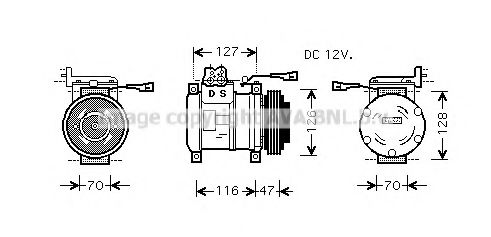 IVK077 AVA+QUALITY+COOLING Air Conditioning Compressor, air conditioning