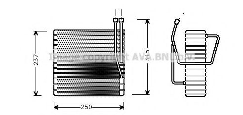 JEV009 AVA+QUALITY+COOLING Evaporator, air conditioning