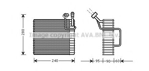 JEV024 AVA+QUALITY+COOLING Evaporator, air conditioning