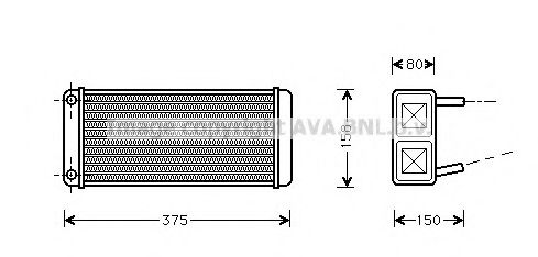 JR6006 AVA+QUALITY+COOLING Heating / Ventilation Heat Exchanger, interior heating