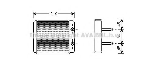 KA6008 AVA+QUALITY+COOLING Heat Exchanger, interior heating