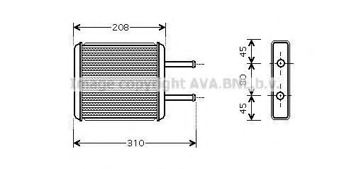 KA6043 AVA+QUALITY+COOLING Heat Exchanger, interior heating
