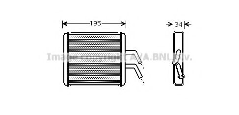 KA6044 AVA+QUALITY+COOLING Heat Exchanger, interior heating