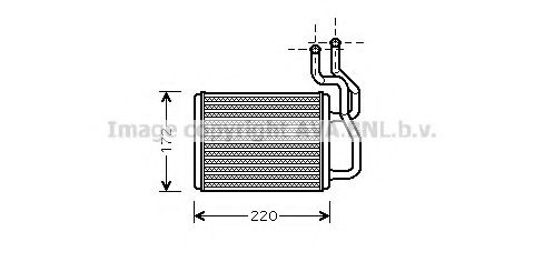 KA6088 AVA+QUALITY+COOLING Heat Exchanger, interior heating