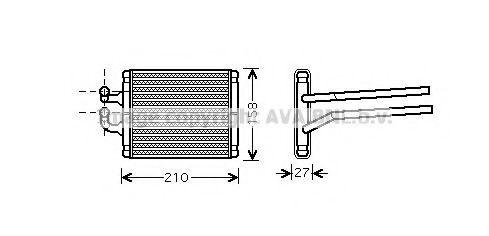 KA6095 AVA+QUALITY+COOLING Heat Exchanger, interior heating