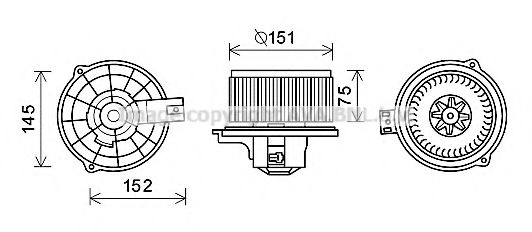 KA8234 AVA+QUALITY+COOLING Electric Motor, interior blower