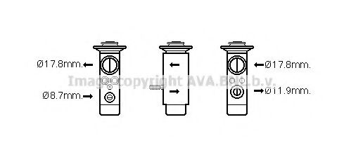 MC1017 AVA+QUALITY+COOLING Expansion Valve, air conditioning