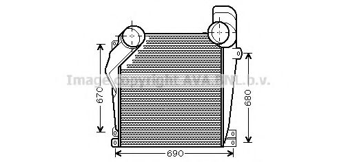 MEA4226 AVA+QUALITY+COOLING Air Supply Intercooler, charger