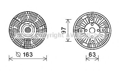 MEC257 AVA+QUALITY+COOLING Cooling System Clutch, radiator fan