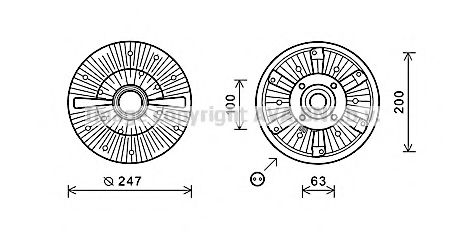 MNC077 AVA+QUALITY+COOLING Cooling System Clutch, radiator fan