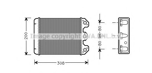 MS6102 AVA+QUALITY+COOLING Heating / Ventilation Heat Exchanger, interior heating
