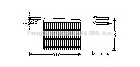 MSA6372 AVA+QUALITY+COOLING Heat Exchanger, interior heating