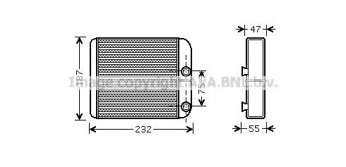MT6186 AVA+QUALITY+COOLING Heat Exchanger, interior heating