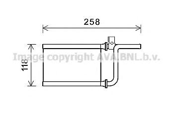 MT6254 AVA+QUALITY+COOLING Heat Exchanger, interior heating