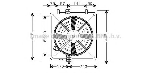 MT7502 AVA+QUALITY+COOLING Cooling System Fan, radiator