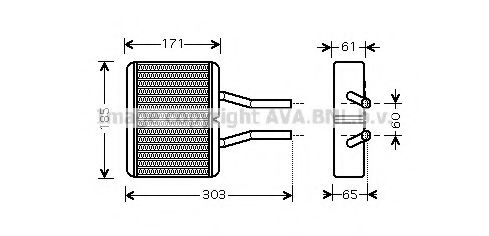 MZ6193 AVA+QUALITY+COOLING Heat Exchanger, interior heating