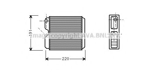 OL6240 AVA+QUALITY+COOLING Heat Exchanger, interior heating
