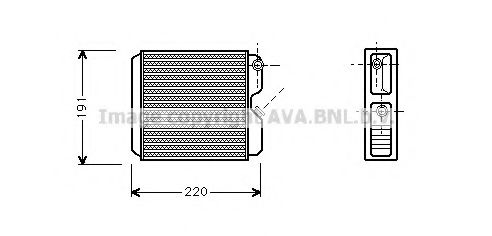 OL6243 AVA+QUALITY+COOLING Heating / Ventilation Heat Exchanger, interior heating