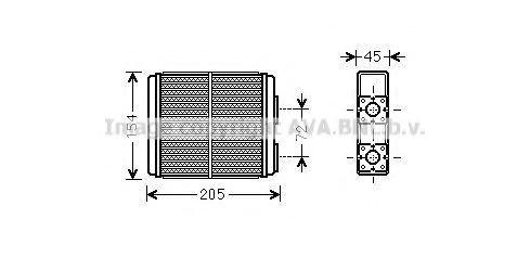 OL6403 AVA+QUALITY+COOLING Heat Exchanger, interior heating