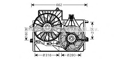 OL7528 AVA+QUALITY+COOLING Fan, radiator