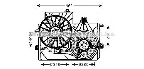 OL7529 AVA+QUALITY+COOLING Fan, radiator