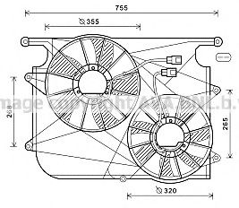 OL7571 AVA+QUALITY+COOLING Fan, radiator