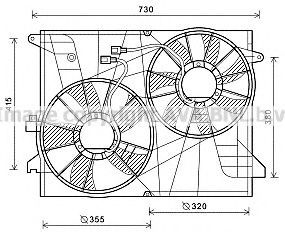 OL7572 AVA+QUALITY+COOLING Fan, radiator