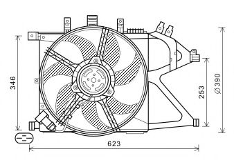 OL7672 AVA+QUALITY+COOLING Fan, radiator