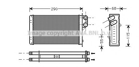 PE6172 AVA+QUALITY+COOLING Heating / Ventilation Heat Exchanger, interior heating