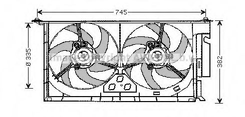 PE7538 AVA+QUALITY+COOLING Cooling System Fan, radiator