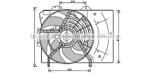 PE7539 AVA+QUALITY+COOLING Cooling System Fan, radiator