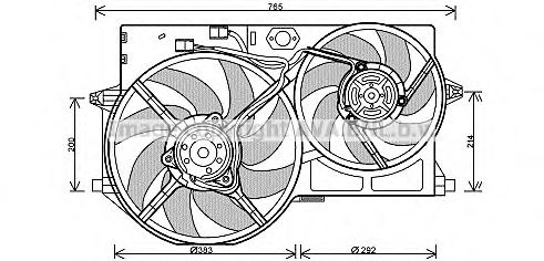 PE7541 AVA+QUALITY+COOLING Cooling System Fan, radiator