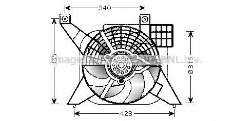 PE7545 AVA+QUALITY+COOLING Cooling System Fan, radiator