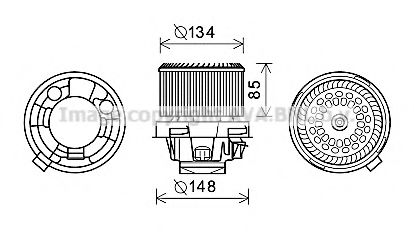 PE8374 AVA+QUALITY+COOLING Electric Motor, interior blower