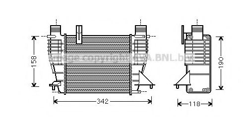 RT4338 AVA+QUALITY+COOLING Intercooler, charger