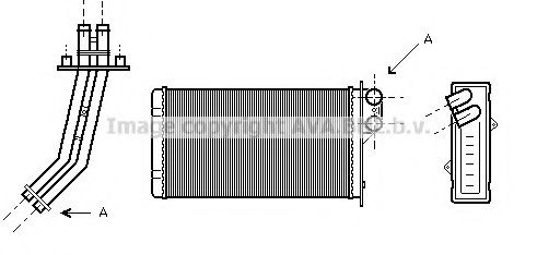 RT6170 AVA+QUALITY+COOLING Heat Exchanger, interior heating