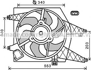 RT7548 AVA+QUALITY+COOLING Cooling System Fan, radiator
