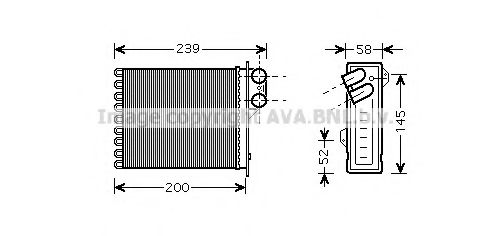 RTA6398 AVA+QUALITY+COOLING Heat Exchanger, interior heating